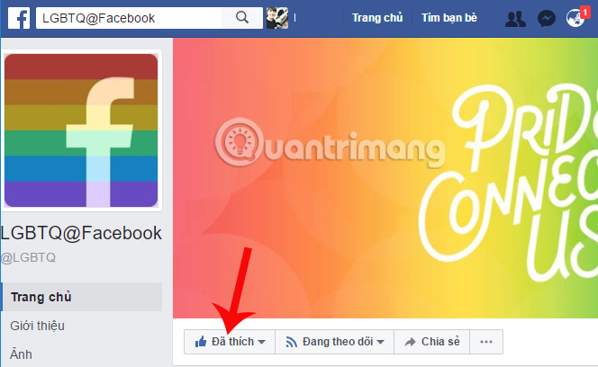 How to drop new rainbow icons on Facebook Picture 1