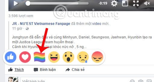 How to drop new rainbow icons on Facebook Picture 2