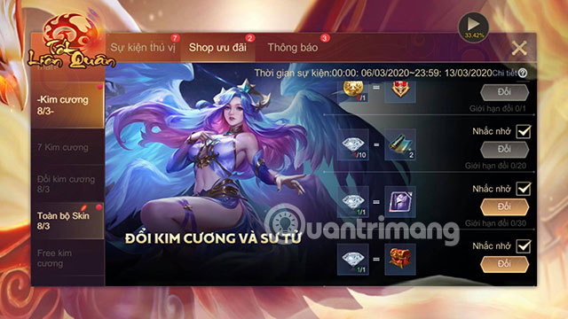 How to earn Lien Lien diamonds and exchange diamonds for costumes Picture 3