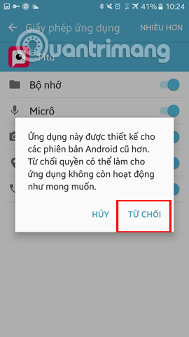 How to edit application permissions on Android Picture 7