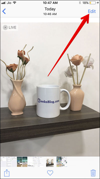 How to edit Live Photos on iOS 11 Picture 2