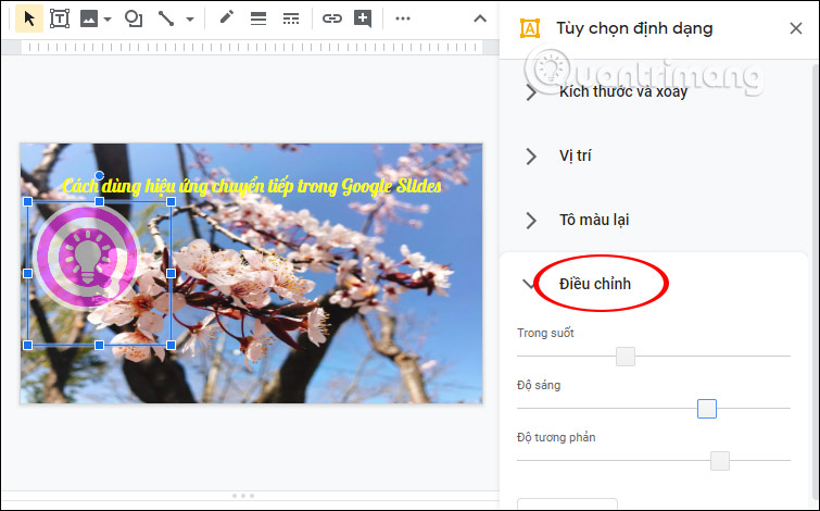 How to edit photos in Google Slides Picture 6