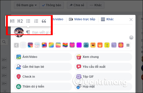 How to edit the article format in the Facebook group Picture 1