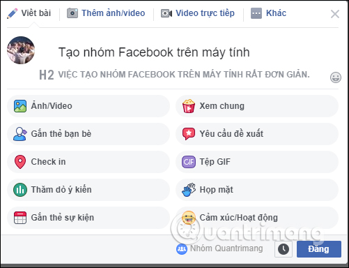 How to edit the article format in the Facebook group Picture 2