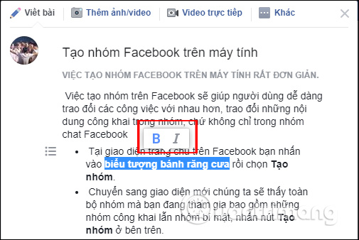 How to edit the article format in the Facebook group Picture 4