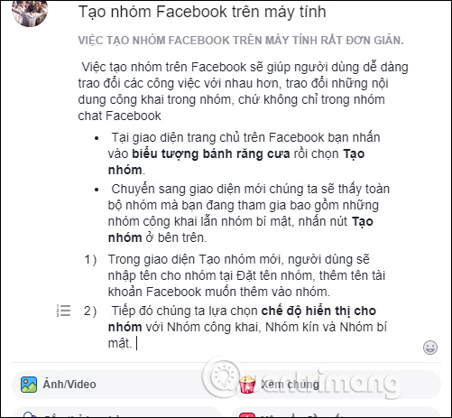 How to edit the article format in the Facebook group Picture 5