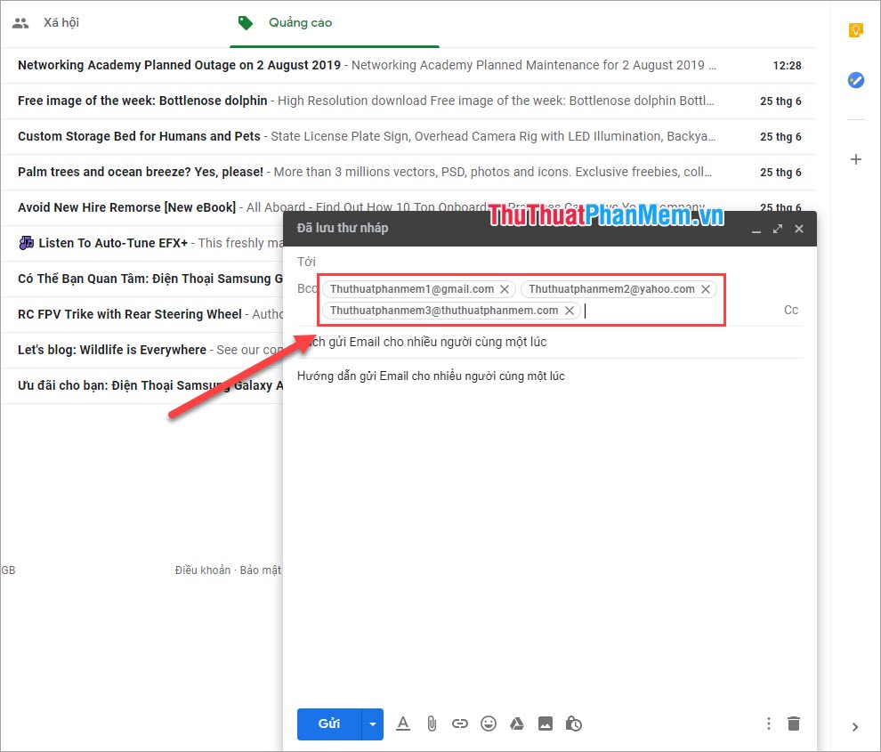 How to email multiple people at the same time on Gmail Picture 6
