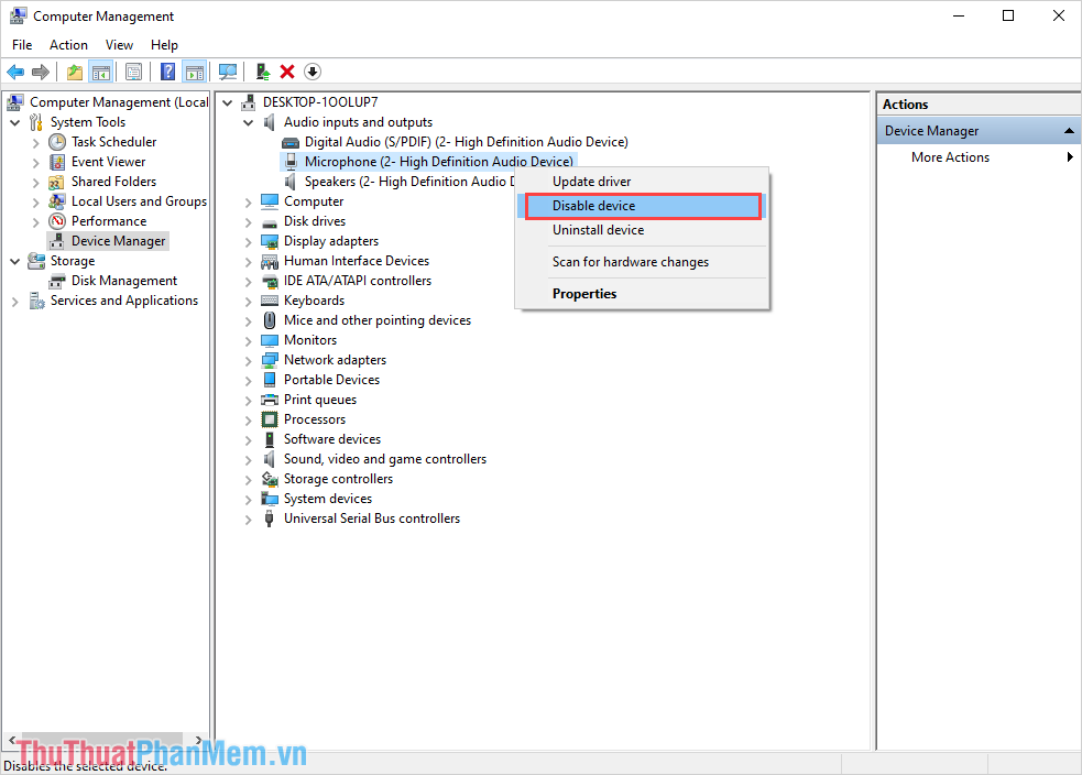 How to enable and disable Micro on Windows 10 Picture 12