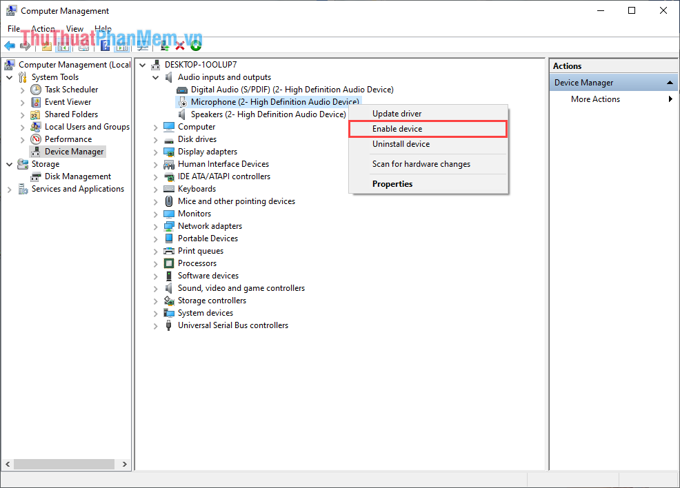 How to enable and disable Micro on Windows 10 Picture 13