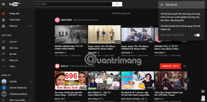 How to enable Dark Mode on Youtube Picture 5