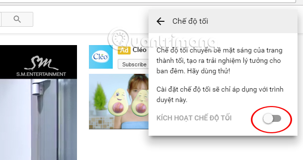 How to enable Dark Mode on Youtube Picture 6