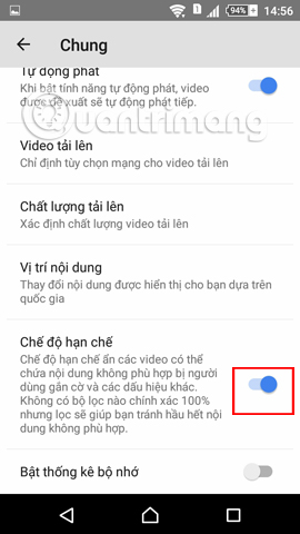 How to enable limited video mode on Youtube Picture 8