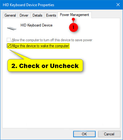 How to enable / prevent device from waking Windows 10 computer Picture 6