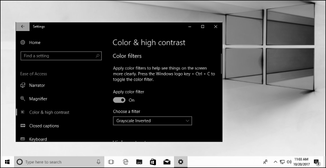 How to enable the Color Filters feature in Windows 10 helps to see the screen more clearly Picture 4