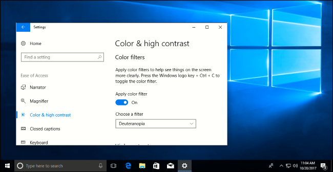 How to enable the Color Filters feature in Windows 10 helps to see the screen more clearly Picture 5