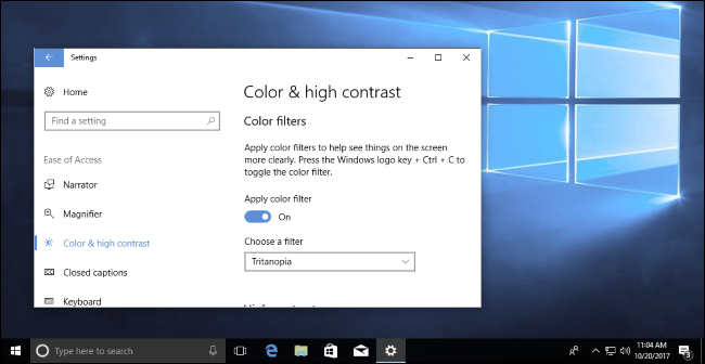 How to enable the Color Filters feature in Windows 10 helps to see the screen more clearly Picture 6
