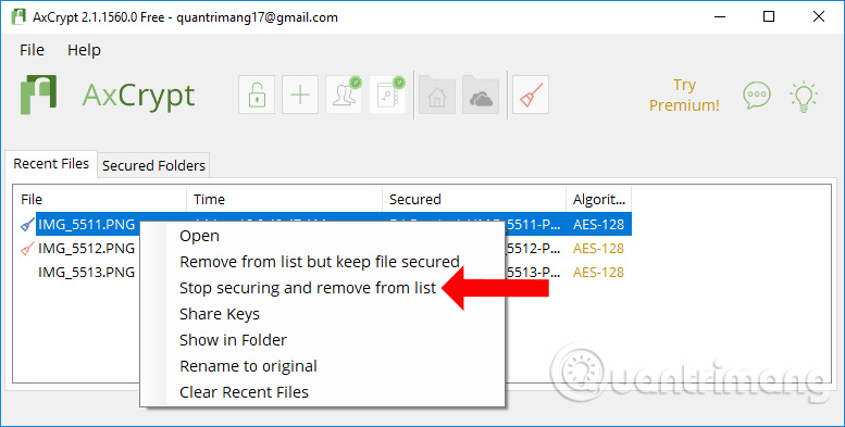How to encrypt data with AxCrypt software Picture 12