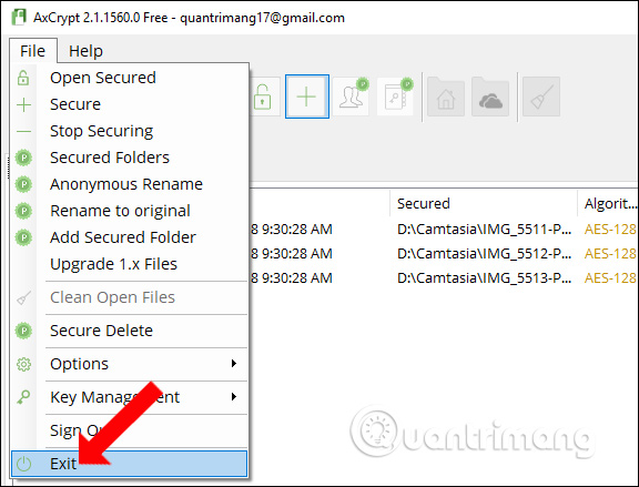 How to encrypt data with AxCrypt software Picture 9
