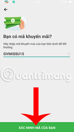 How to enter promotion code on Go viet Picture 2