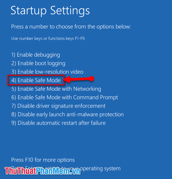 How to enter Safe Mode Windows 10 when booting fails - TipsMake.com