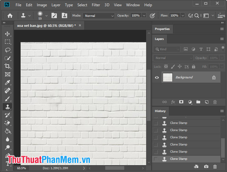 How to erase stains on photos, cleaning photos in Photoshop Picture 12