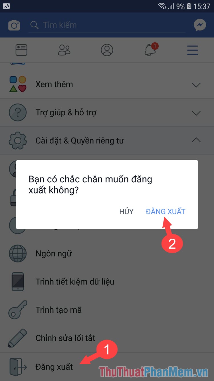How to exit, log out of Messenger without removing the application Picture 11