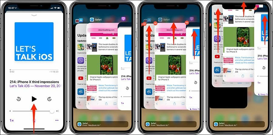 How to exit the quick underground application on iPhone X Picture 3