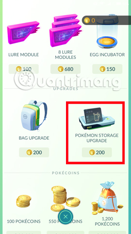 How to expand Pokemon 'warehouse' in Pokemon GO Picture 6