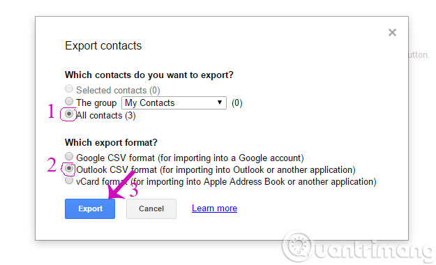 How to export contacts from Gmail? Picture 5