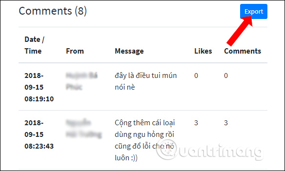 How to export Facebook Fanpage comment into Excel file Picture 6