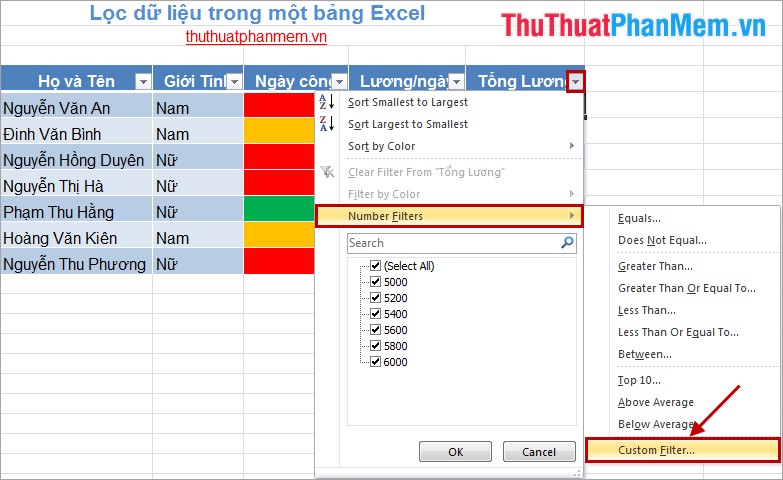 How to filter data in Excel Picture 7