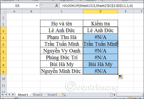 How to filter duplicate data on 2 Excel sheets Picture 10