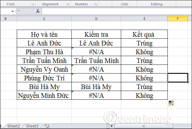 How to filter duplicate data on 2 Excel sheets Picture 13