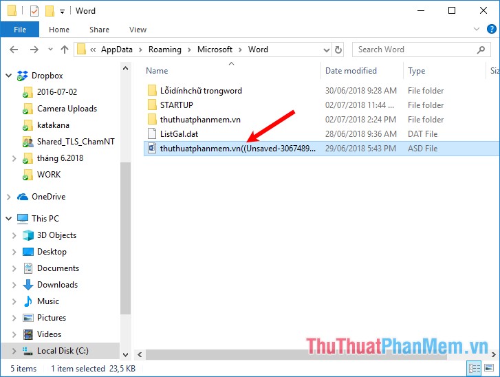How to find and recover unsaved word files (save) in Word Picture 10