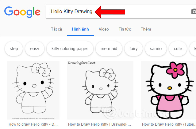 How to find black and white drawings on Google Picture 1