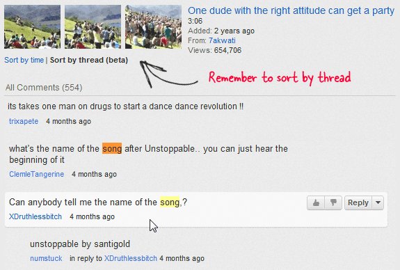 How to find song titles on a YouTube video Picture 3