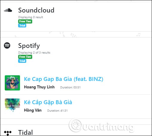 How to find songs on 7 music streaming services at the same time Picture 3