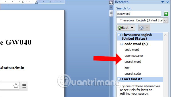 how to enable synonyms in ms word on mac