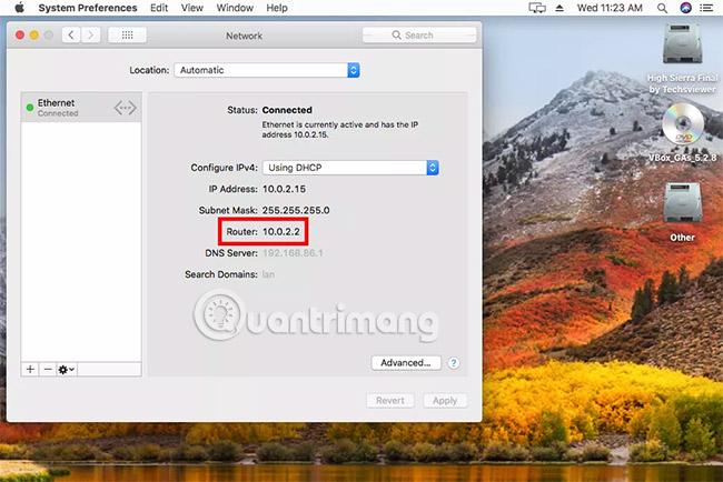 How to find the default gateway IP address Picture 3