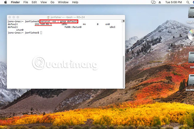 How to find the default gateway IP address Picture 4