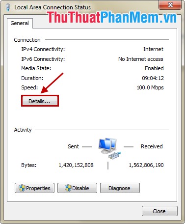 How to find the MAC address - See the MAC address on Windows XP, Windows 7, 8 Picture 10
