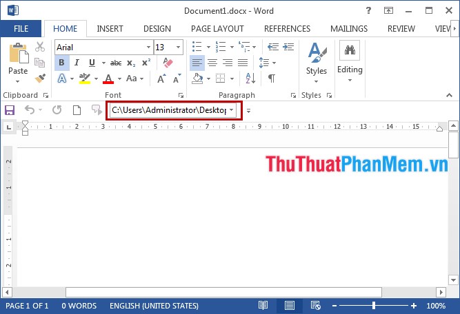 How to find the position of an open Word file - Display the location of the open file in Word Picture 8