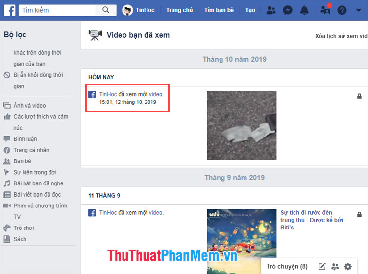 How to find videos viewed on Facebook fastest Picture 5