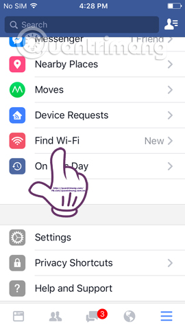 How to find WiFi hotspot on Facebook application Picture 2