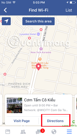 How to find WiFi hotspot on Facebook application Picture 8
