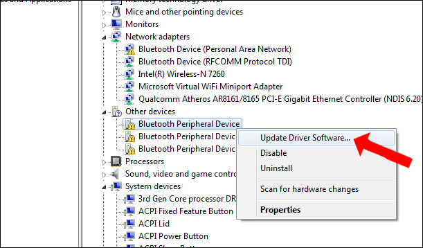 fix bluetooth peripheral device windows 10