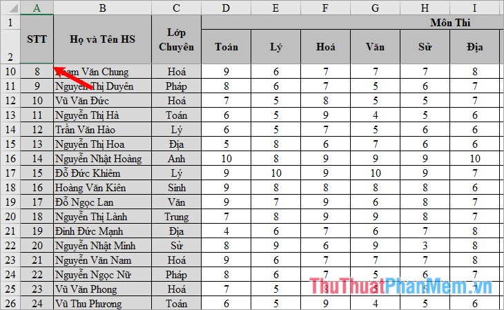 How to fix column and header rows in Excel 2007, 2010, 2013, 2016 Picture 9