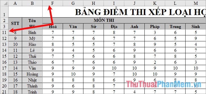 How to fix column and header rows in Excel 2016 Picture 12