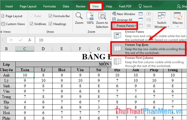 how to freeze top 3 rows in excel 2016