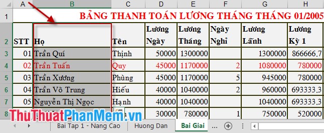 How to fix columns and headlines in Excel Picture 5